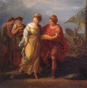 Paris und Helena fliehen vom Hof des Menelaos